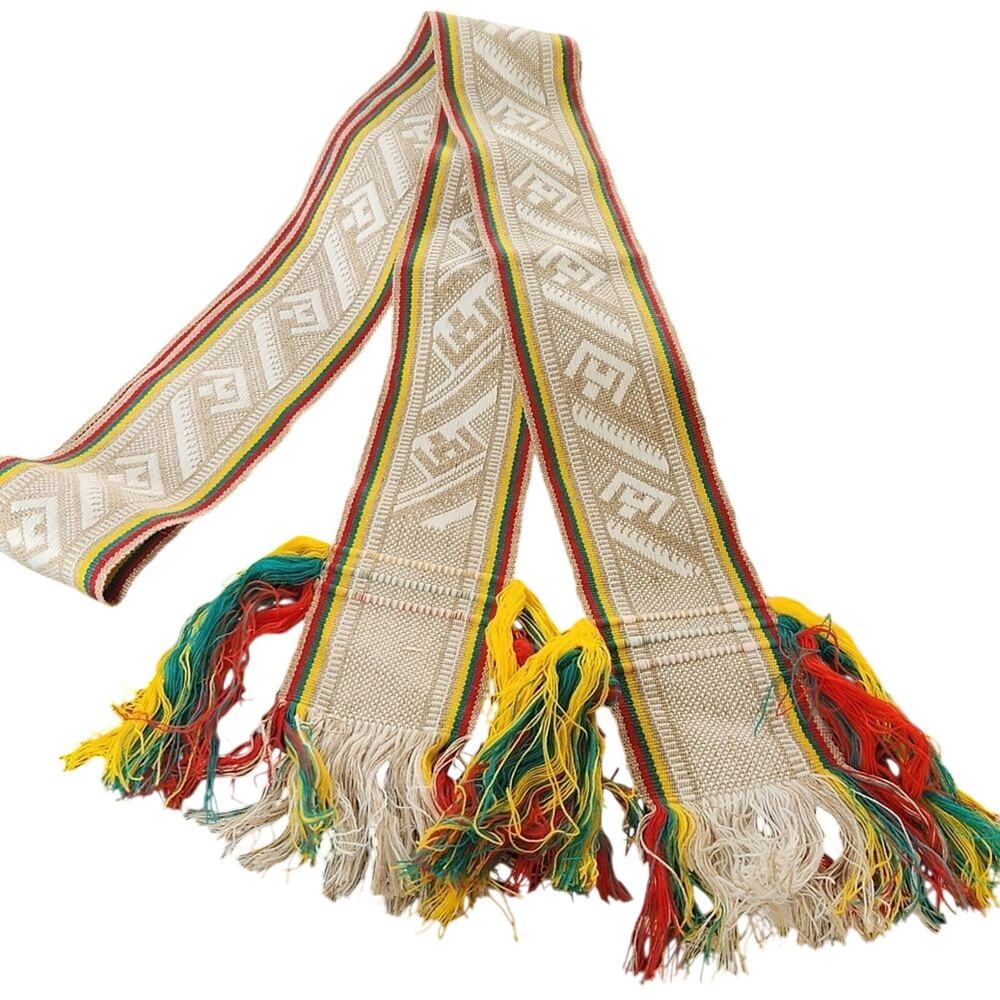 New without tag, vintage authentic Lithuanian woven belt sash juosta